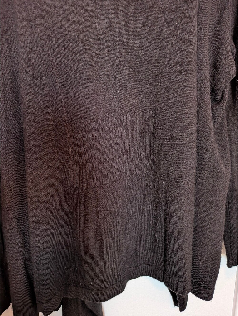 Distinctive Collections Women's Black Open-Front Oversized Cardigan XXL Acrylic - Picture 4 of 6
